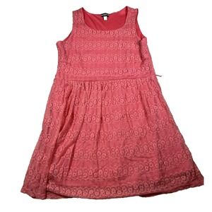 Haani Womens Size XL‎ Peach Lace Lined Dress No Belt